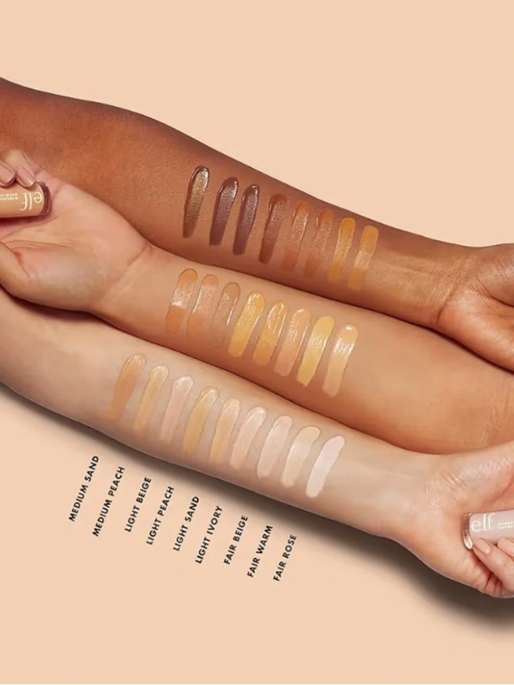 elf Hydrating Camo Concealer in Light Beige Full Coverage Satin Finish